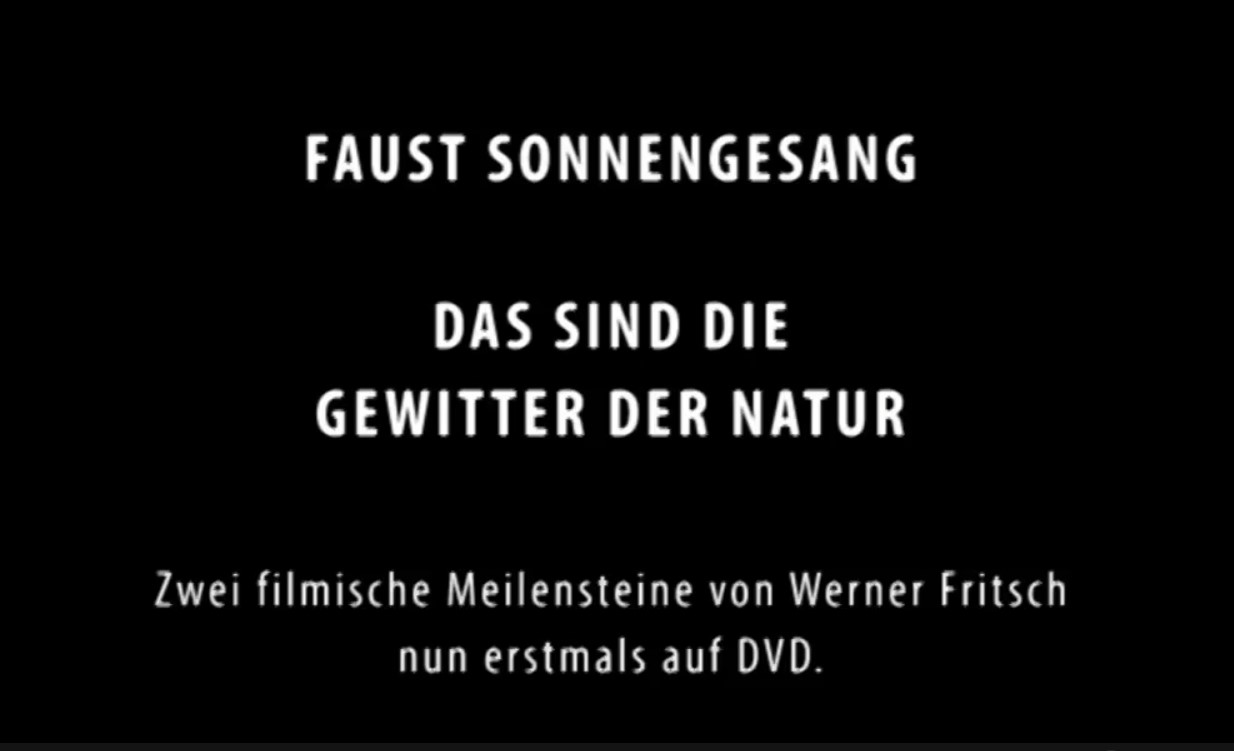 (Bild für) Faust Sonnengesang (2011). Mit Extra: Das sind die Gewitter in der Natur (1988)